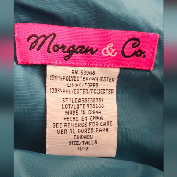 NWT- Morgan & Co Teal Satin Strapless Mini Dress w/Bubble Hem- Size 11/12 Junior - Picture 8 of 9
